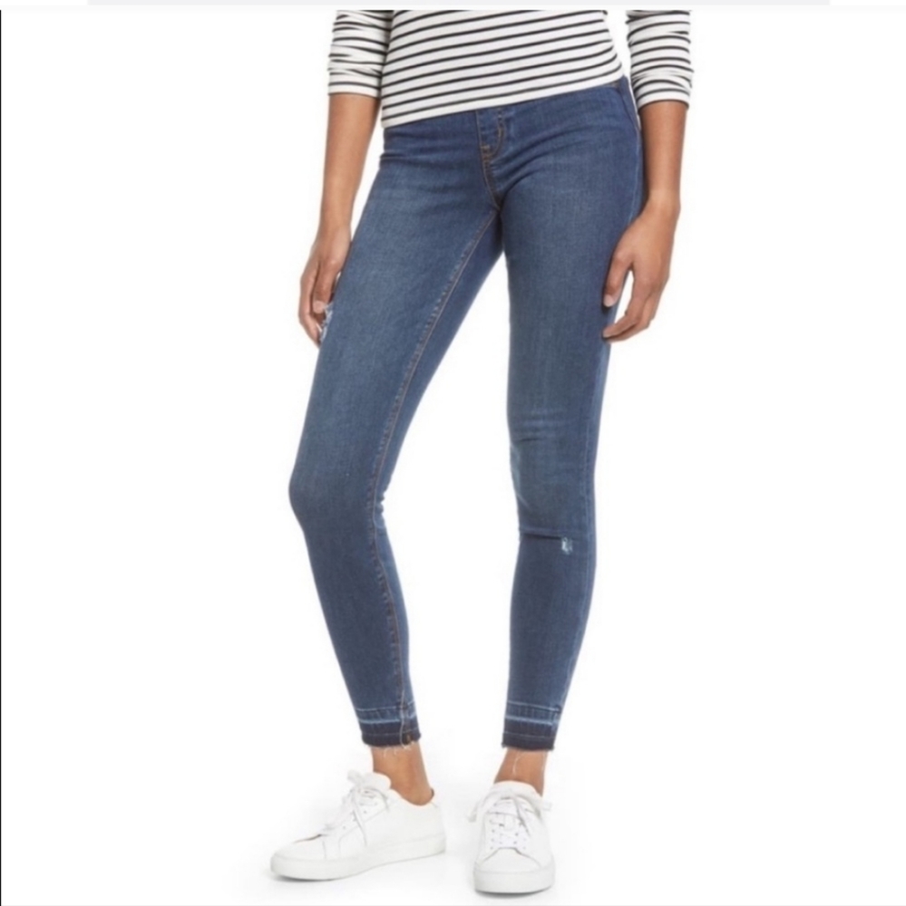 Spanx distressed ankle skinny jeans